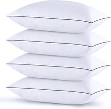 Pillows Standard Size Set of 4, Bed Pillows Set of 4, down Alternative Luxury Ho