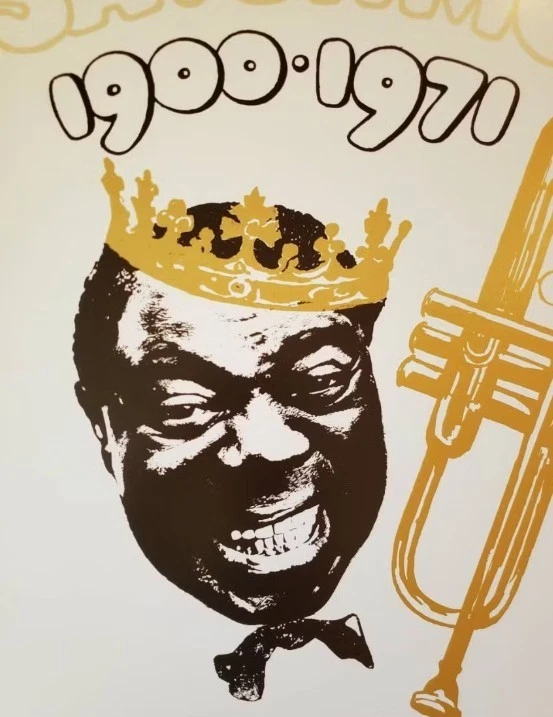 Louis Armstrong 'Satchmo' Jazz Music Great Original Vintage Memorial Poster - Image 2 of 2