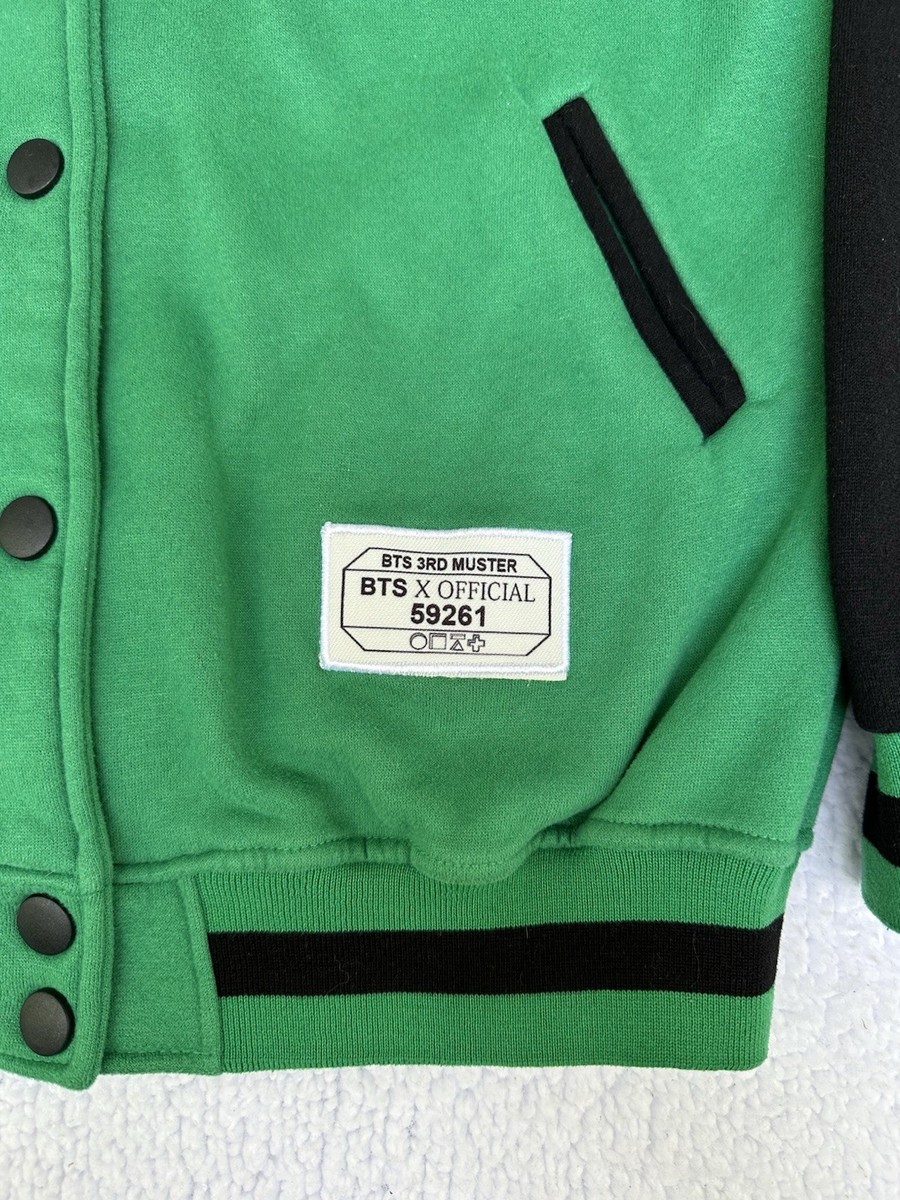 Rare BTS 3rd Muster Army Zip Jacket, Green, Large, K-Pop, Jung