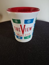 The VIEW TV Show Christmas Winter 2008 Coffee Cup Mug Made In The USA Snowflakes