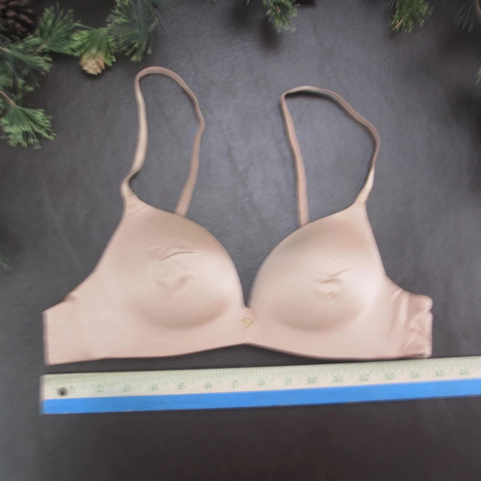 Бюстгальтер женский Victoria's Secret 36A Nude So Obsessed беспроводной с подкладкой футболка гладкий - Изображение 2 из 4