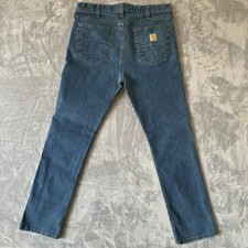 Carhartt Men's 34x32 Rugged Flex Slim Fit Tapered Jeans Blue Denim AS-IS READ