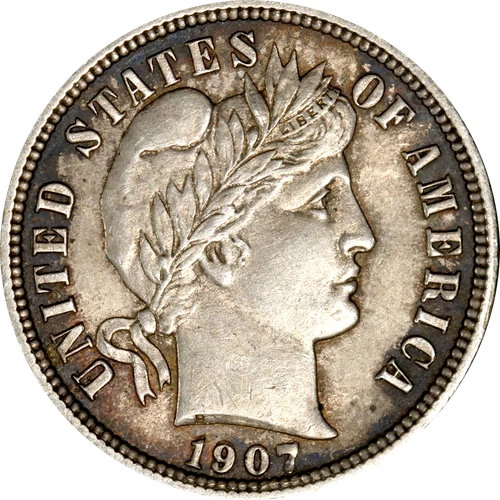 1907-P Barber Dime