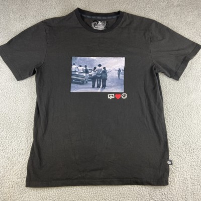 2019 Woodstock x NICE KICKS Black Men s L Graphic Thick T-SHIRT 50th Anniversary