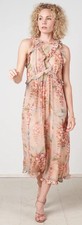 NWT $950 Zimmermann designer floral cream ruffle sleeveless dress XS New