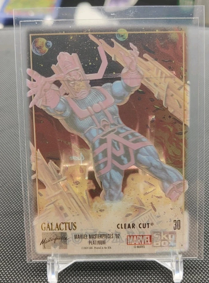 2024 Skybox Marvel Masterpieces ’92 Platinum #30 Galactus Clear Cut SP - Image 2 of 2