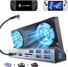 Premium 10-in-1 Docking Station for Steam Deck  ROG Ally - Eco-Friendly Design