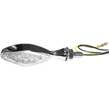 K&S LED Ultra Mini-Stalk Diamond Marker Light Set Chrome Clear