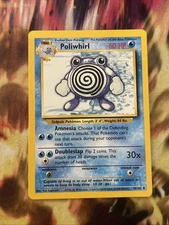 Pokémon TCG Poliwhirl 38/102 Regular Unlimited Uncommon Vntg. Card