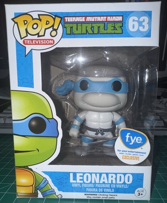 Leonardo TMNT Pop Grayscale FYE Exclusive Ninja Turtles W/ Protector Funko Pop