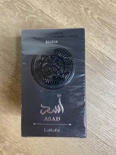 Lattafa Asad Black Elixir Men  s Eau de Parfum 3.4 fl oz / 100 mL-Extra Large Box