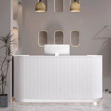 Tavolo reception negozio salone bancone cassa negozio bianco 240*60 cm