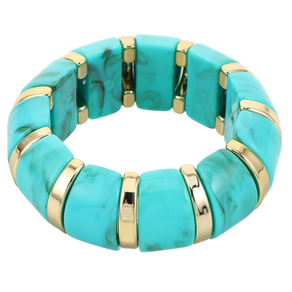 Geometrische Armbänder für Damen, Perlenarmband - Boho Manschette breites Armband - Bild 2 von 4