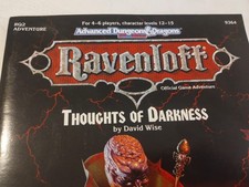 Thoughts of Darkness (Dungeons Dragons Ravenloft RQ2) Original 1992 TSR Advanced