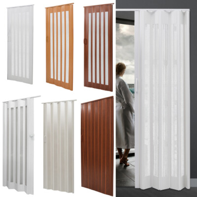 PVC Plastic Folding Concertina Door Gloss Sliding Door Panel