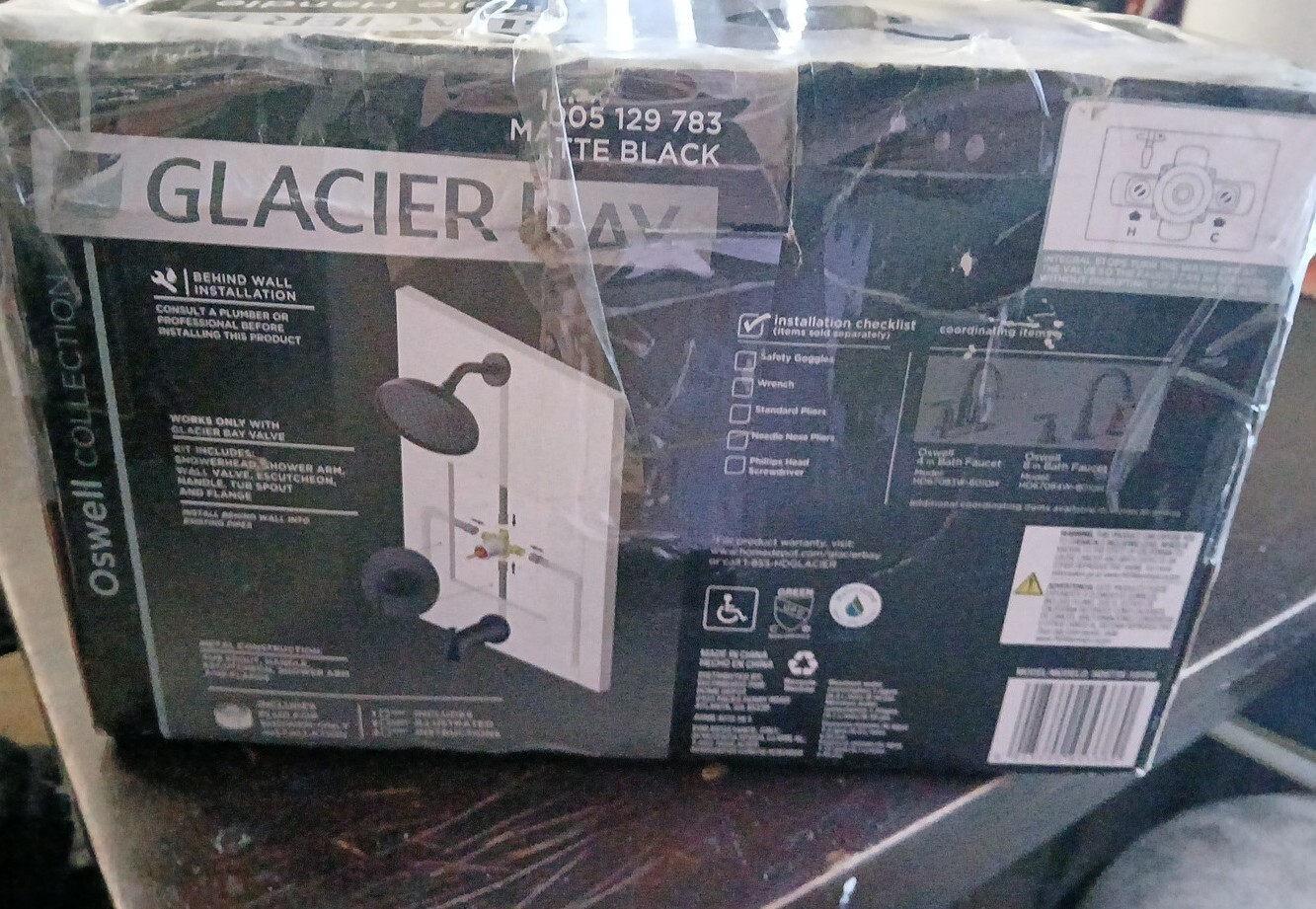 Glacier Bay Oswell SingleHandle 1Spray Tub and Shower Faucet in Matte