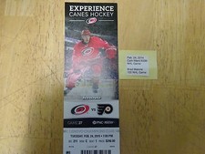 Cam Ward  500th NHL Game Ticket  Brad Malone 100th NHL Game