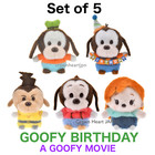 Disney Japan Goofy Birthday Urupocha Chan 5 Plush Set - Max Roxanne Powerline