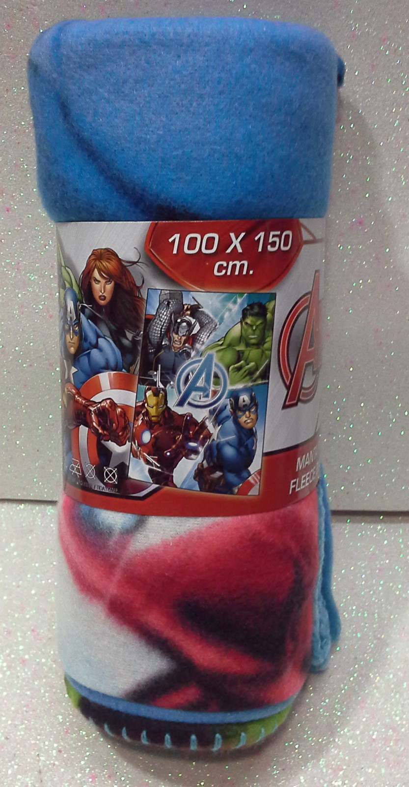 MARVEL PLAID PILE AVENGERS MANTA POLAR FLEECE BLANKET THOR HULK IRON MAN AMERICA