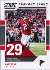 Matt Ryan 2017 Score Football Fantasy Stars #17 Atlanta Falcons