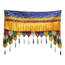 100cm Buddha Hall Decoration Hanging Curtain Tibetan Colorful Curtain Wall