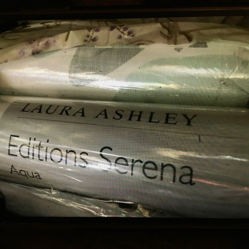 Laura Ashley Serena AQUA Wallpaper 2 Rolls Batch Only New eBay