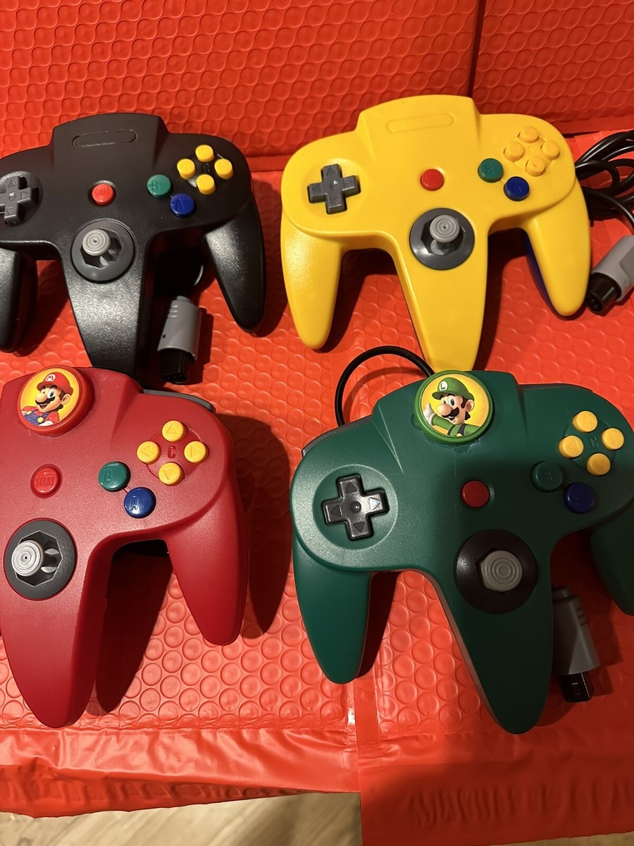 New Nintendo 64 Controller Mario Red Luigi Green Pikachu Yellow