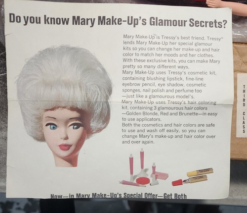 Muñeca de Maquillaje Mary De Colección Por Personaje Americano Sin usar, en Caja Barbie Se Parece - Imagen 5 de 5