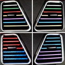 10x Car Air Conditioner Outlet Vent Strip Decoration Truck Van Interior Decals