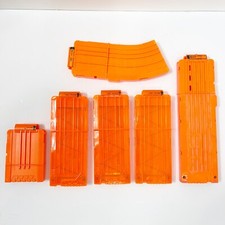 Lot Of 6 NERF N Strike Elite 18 12 10 6 Round Dart Clip Ammo Magazine Cartridges
