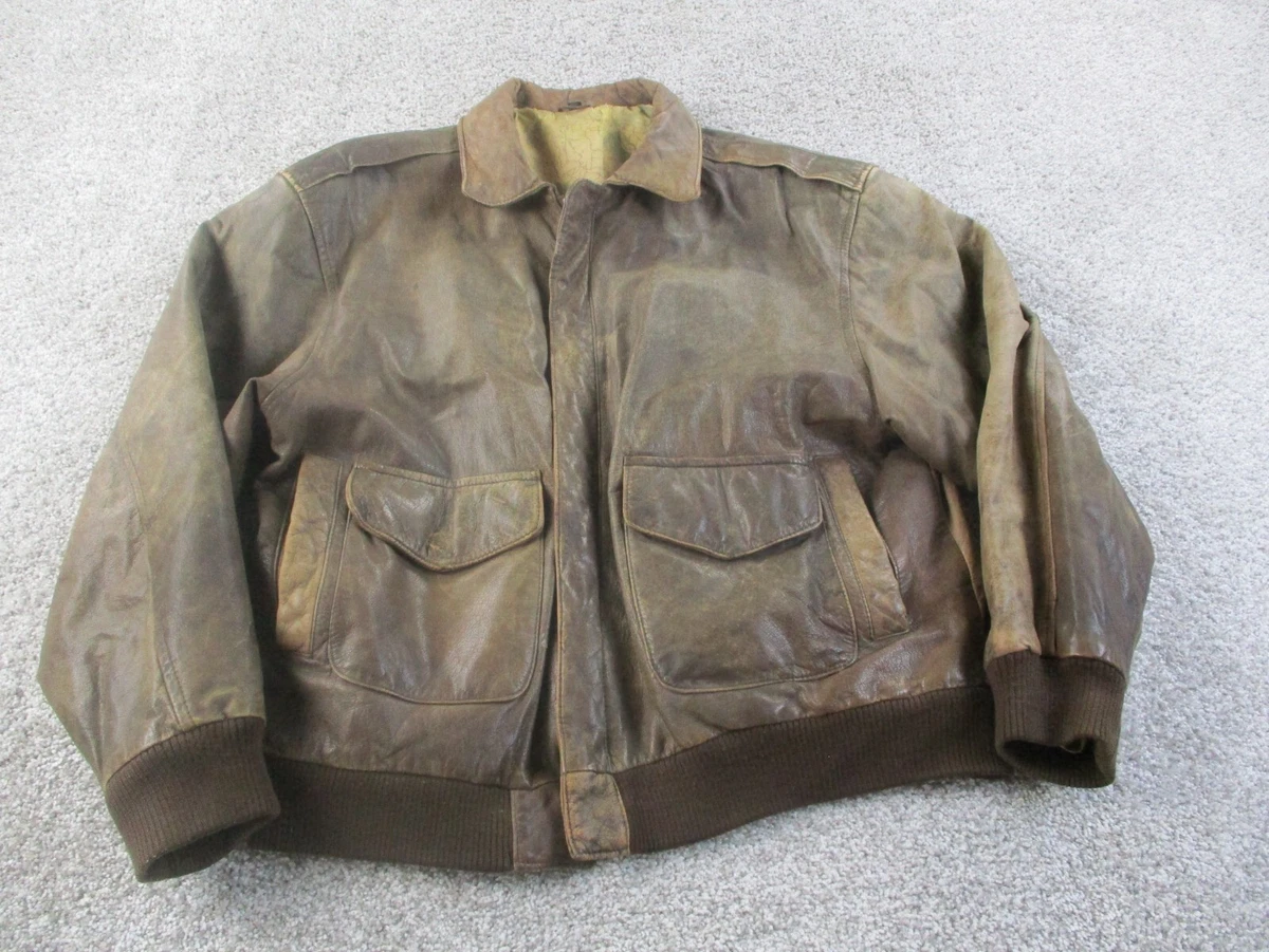 Distressed leather aviator jacket online