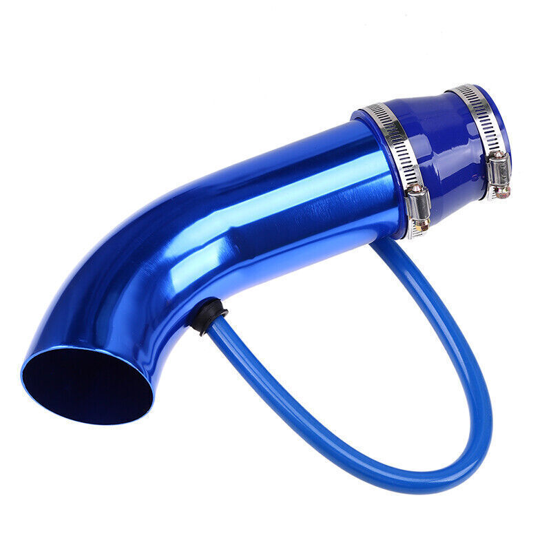 76mm Blue Car Cold Air Intake Filter Induction Kit Pipe Power Flow Hose System