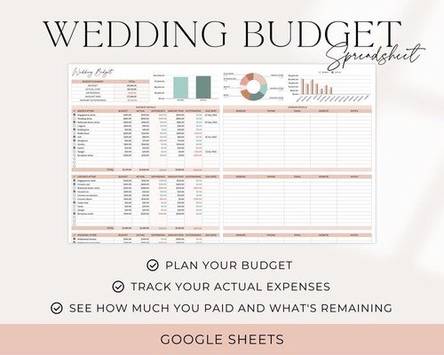 Wedding budget planner - Google sheet - 第 3/6 張圖片