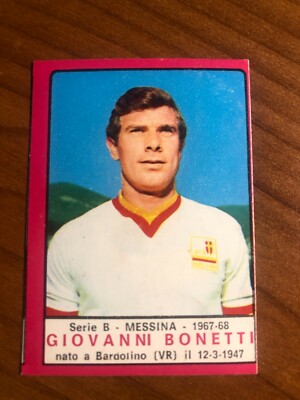 FIGURINE FOOTBALLERS PANINI 1967/68 MESSINA BONETTI EXCELLENT ORIGINAL TO RECOVER