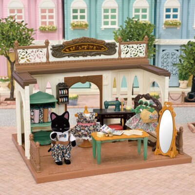 NUOVO Sylvanian Families Star Cat Tailor Liberty Print Figure Set