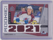 2021-22 UD SP GAME-USED ROOKIE BLENDS JERSEY 79/150 SAMPO RANTA #RB-SR AVALANCHE