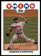 2008 Topps Base Gold Foil #115 Johan Santana Minnesota Twins