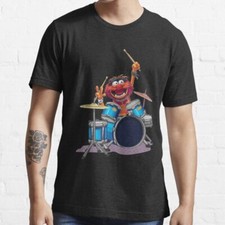 Unsupervised Animal T Shirt Muppets Funny film movie birthday Drummer Cartoon