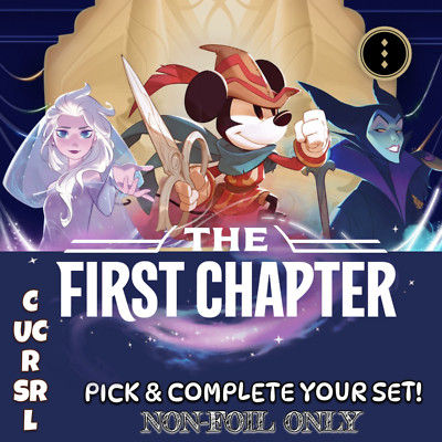 Disney Lorcana The First Chapter C/UC/R/SR/L Non-Foil Only - Pick & Complete