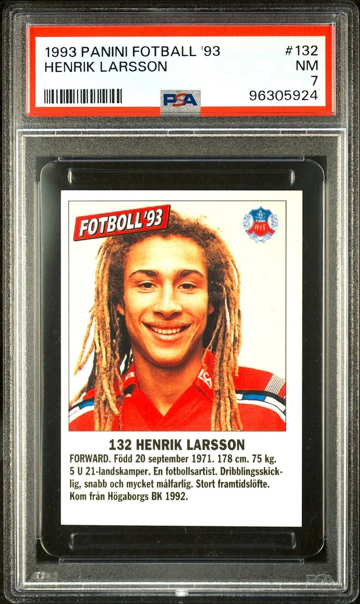 Rare 1993 Panini Fotboll Allsvenskan #132 Henrik Larsson RC Rookie