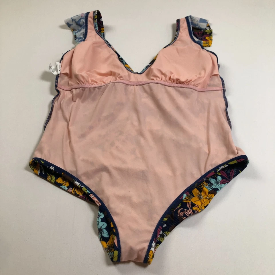 Beach Betty One Piece Swimsuit Women’s Extra Large XL Floral Lowcut V Neck Swim - Image 4 of 4