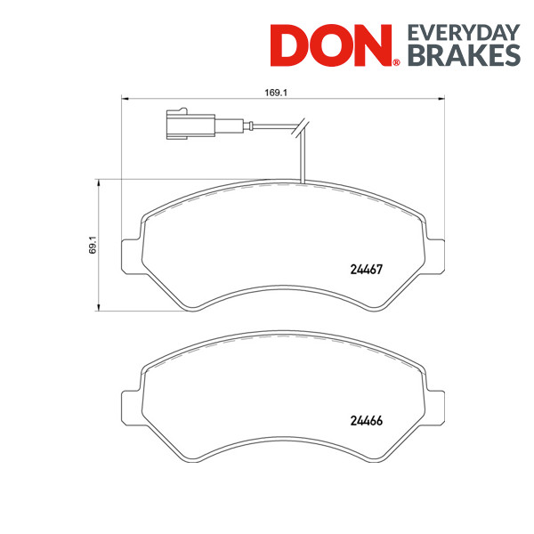 OE Quality Brake Pads Set Front for Citroen Fiat Peugeot Vauxhall DON PCP1650
