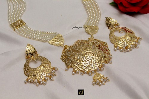 Bridal Jadau Necklace Rani Haar Muslim 