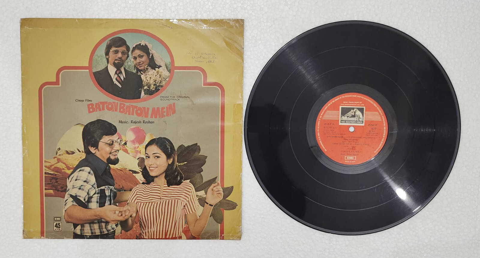 Baton Baton Mein Bollywood Movie, HMV OST Vinyl 33 1/3 RPM Lp Record LP ...