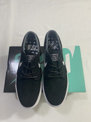 New Mens Size 9.5 Black White Nike SB Zoom Stefan Janoski OG 
