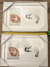 2X Little Pear by Pearhead Babys Picture Frame 4x6 Photo No Mess Hand Foot Print