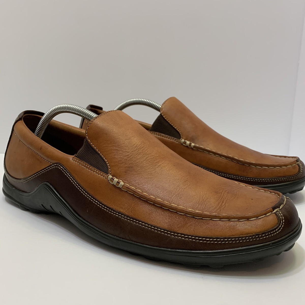Cole Haan Tucker Venetian Tan Brown Leather Slip-On Loafers