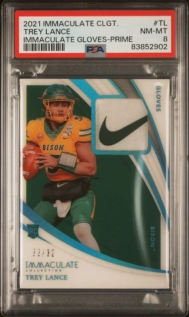 Trey Lance Panini Immaculate Collection Collegiate Immaculate Gloves #TL Prime