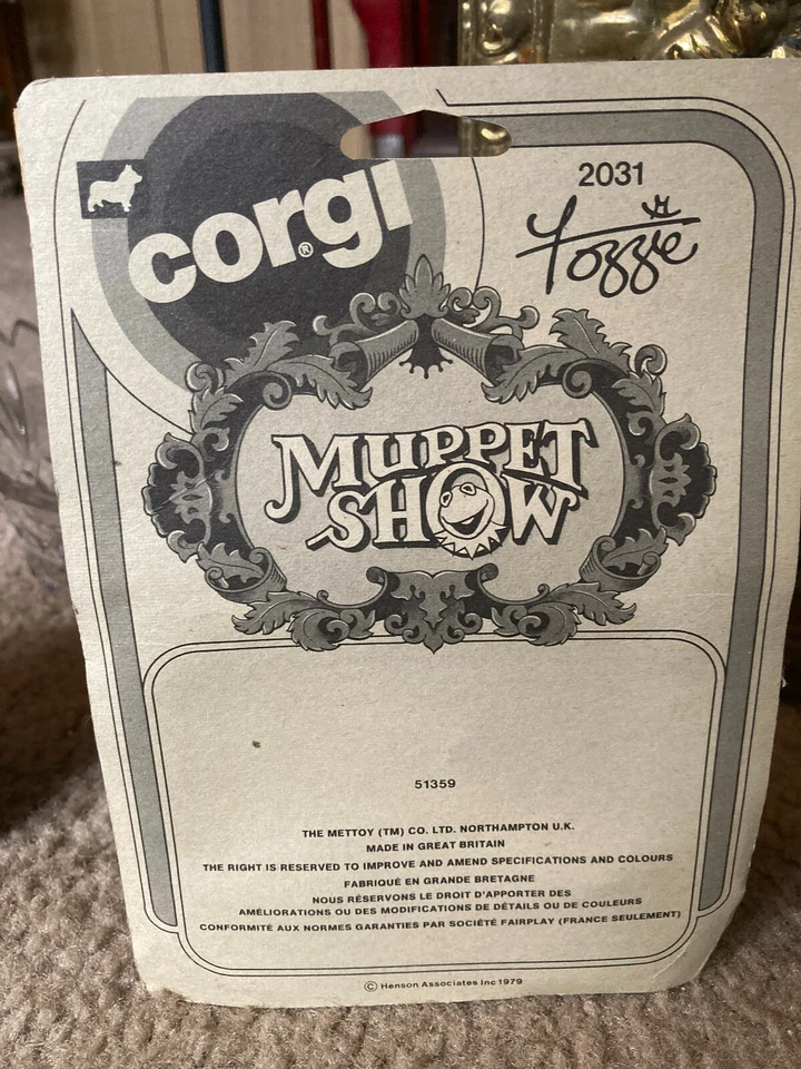 Corgi - "MUPPET SHOW" - Fozzie, año en paquete: 1979 Foto 3 de 3