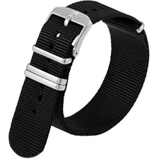 Luminox Men's Watch Strap Black Webbing Nylon with Buckle Clasp FNX.2201.20Q.K